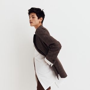 MDX Brown Double Pleated Belted Trousers Mg2330 - Caldwell main image 0